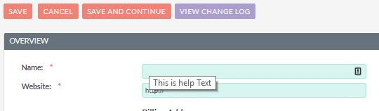 Help Text Screenshot